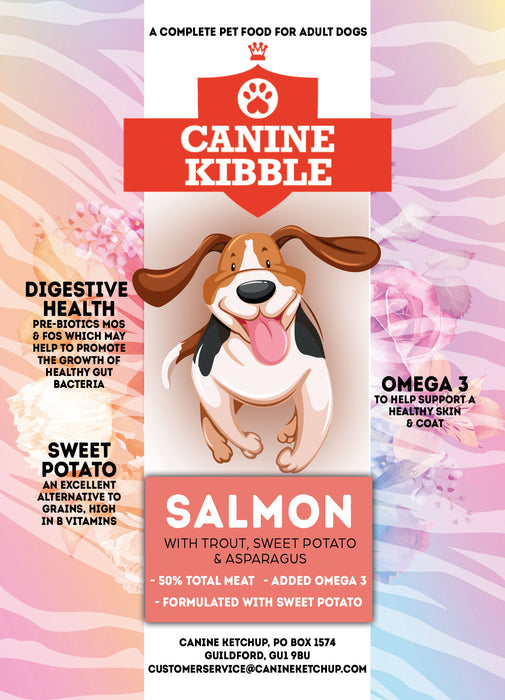 Canine Kibble Adult - Salmon with Trout, Sweet Potato and Asparagus - 12kg