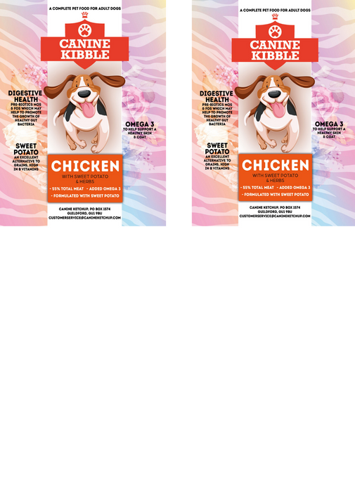 Canine Kibble Adult - Chicken with Sweet Potato and Herbs - 12kg