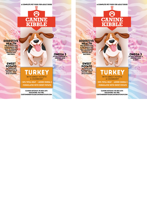 Canine Kibble Adult - Turkey with Sweet Potato and Cranberry - 12kg